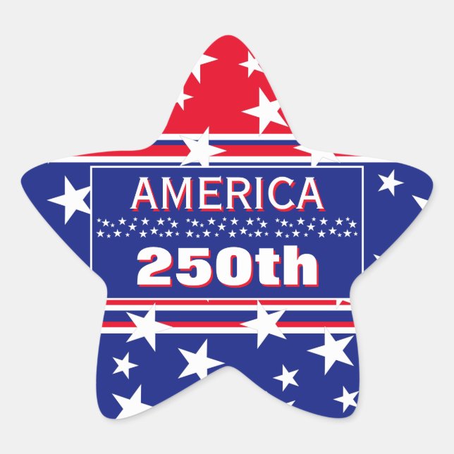 Sticker250 AMERICA Star Sticker (Front)
