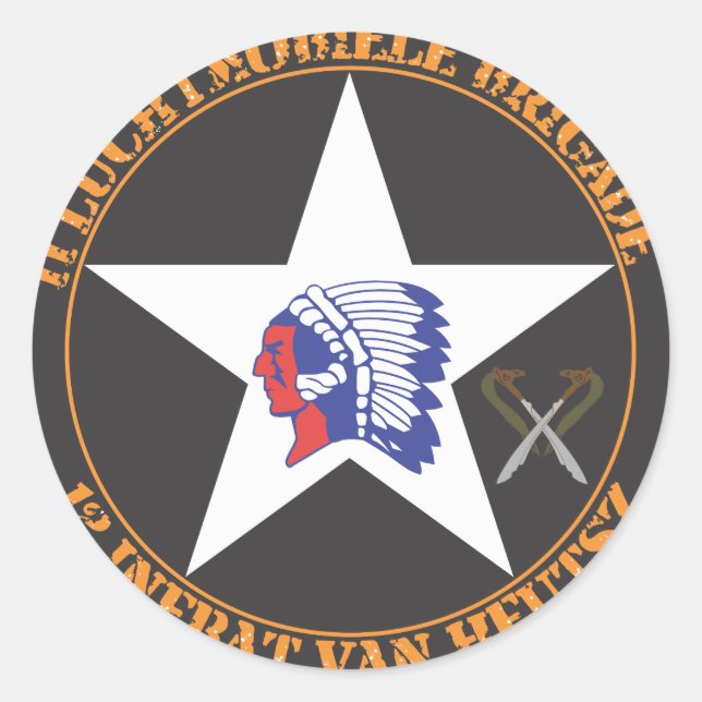 Sticker 12 Infbat Van Heutsz. (Front)