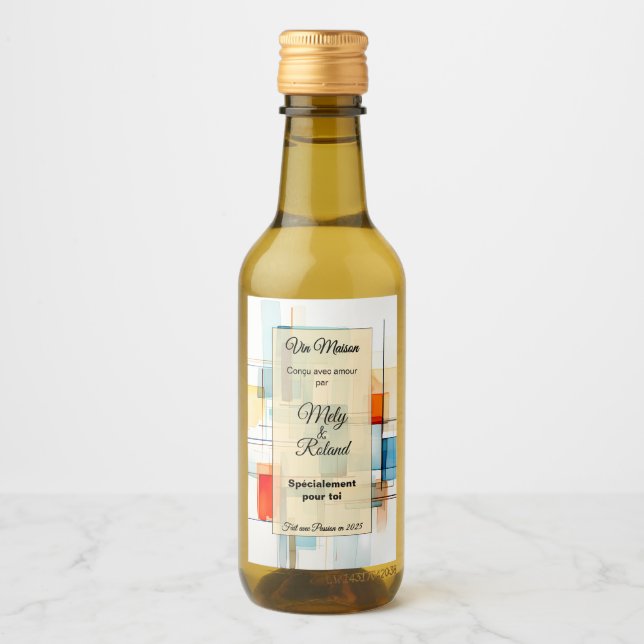 Sticker a bottle of wine (Front)