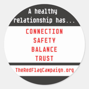 Sticker-A Healthy Relationship Has... Classic Round Sticker