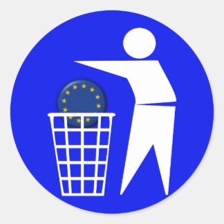 Sticker: Anti EU protest 2c - Classic Round Sticker