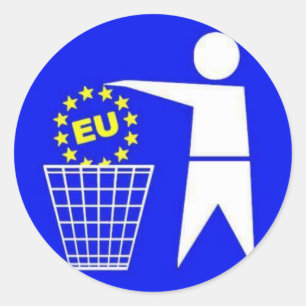 Sticker: Anti EU protest Classic Round Sticker