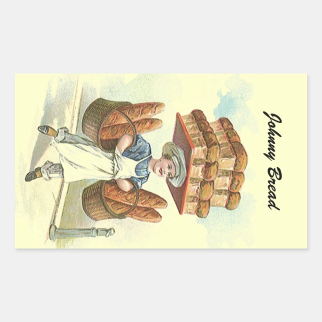 Sticker Antique Fun Bread Baker Chef Personalise (Front)