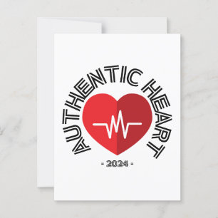Sticker Authentic Heart 2024 Postcard