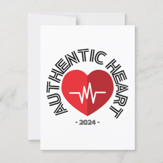 Sticker Authentic Heart 2024 Postcard