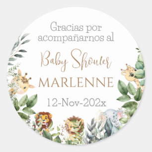 Sticker Baby Shower Safari