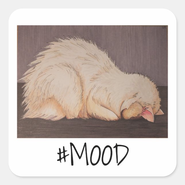 Sticker: Bad Mood! Square Sticker (Front)