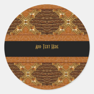 Sticker Black Gold Leather