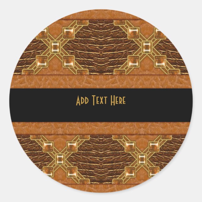 Sticker Black Gold Leather (Front)