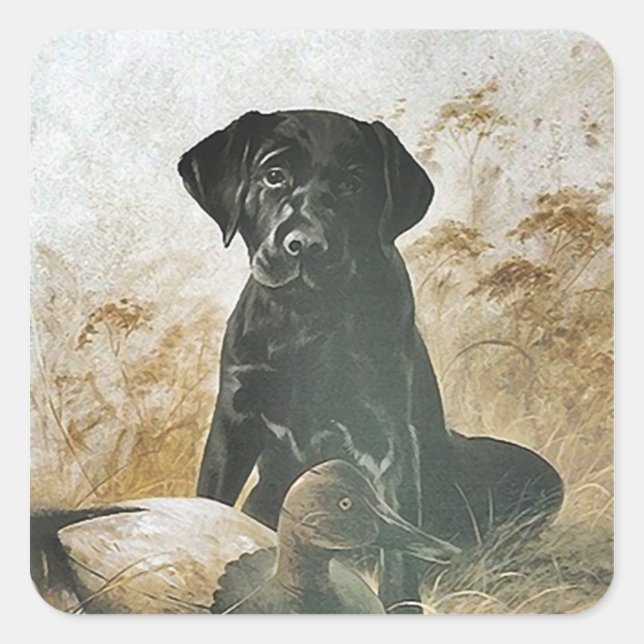 STICKER Black Lab labradors retrievers upland dog (Front)
