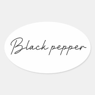 Sticker black pepper food label