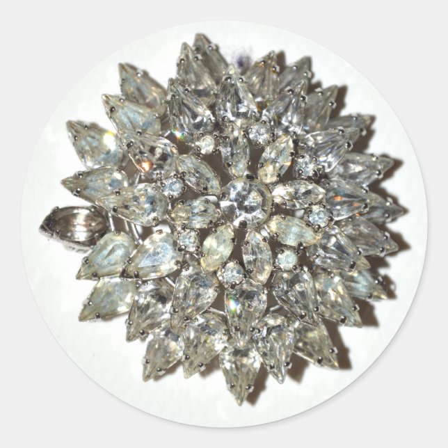 Sticker Bling Rockabilly Starburst Vintage Brooch (Front)