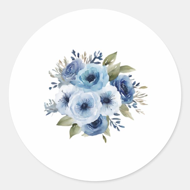 Sticker Blue flowers (Front)