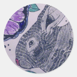 Sticker BUNNIES IN THE GARDEN