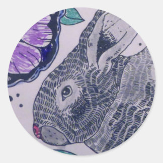 Sticker BUNNIES IN THE GARDEN