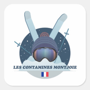 Sticker Carré Contamines-Montjoie Ski resort