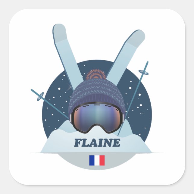 Sticker Carré Flaine Ski Resort (Front)