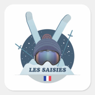 Sticker Carré Les Seasons Ski resort