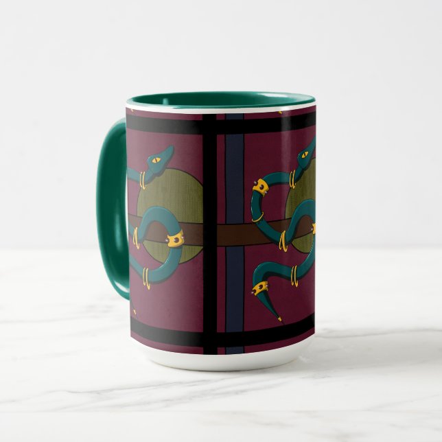 Sticker Carré Snake Mug (Front Left)