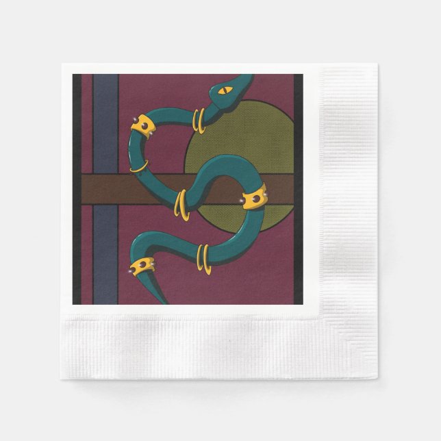 Sticker Carré Snake Napkin (Front)