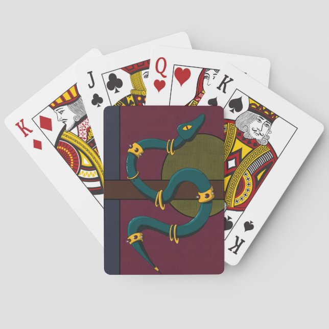 Sticker Carré Snake Playing Cards (Back)