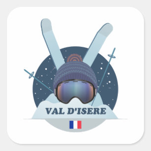 Sticker Carré Val d'Isère Ski resort