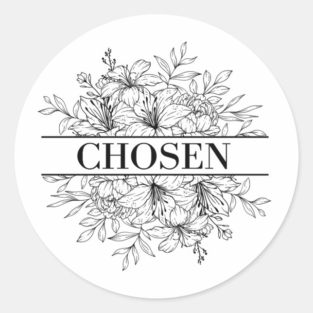 Sticker Chosen Faith Christianity Believe (Front)
