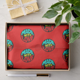 Sticker Circle Shape - MADE WITH LOVE 2 Tissue Paper