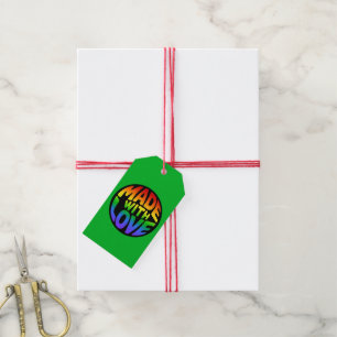 Sticker Circle Shape - MADE WITH LOVE 3 Gift Tags