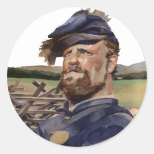 Sticker, Civil War Classic Round Sticker