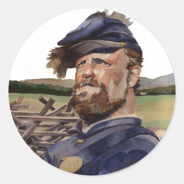 Sticker, Civil War Classic Round Sticker (Front)