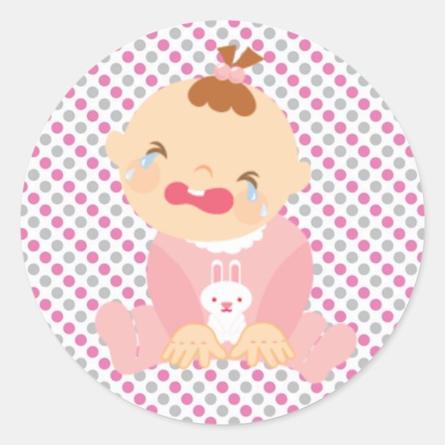 Sticker/Crying Baby Classic Round Sticker (Front)