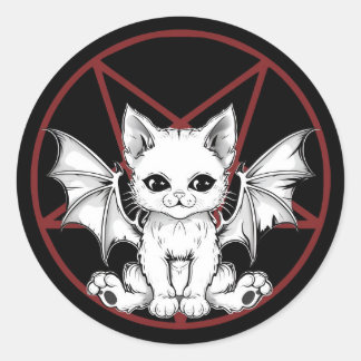 Sticker Cute Demon Cat