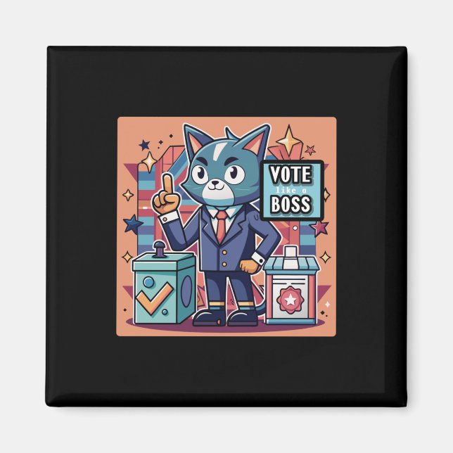 Sticker Design Trending Vote Like A Boss Sticker  Magnet (Front)