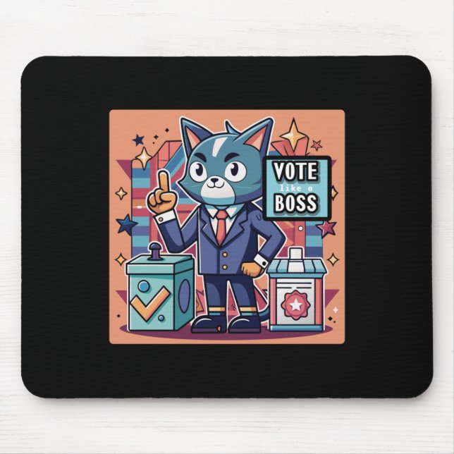 Sticker Design Trending Vote Like A Boss Sticker  Mouse Mat (Front)