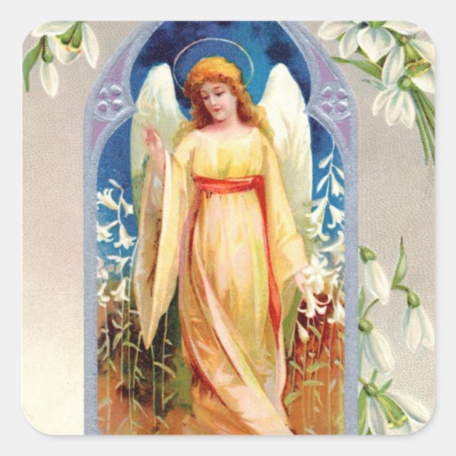 Sticker: Easter Blessings Square Sticker (Front)