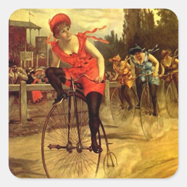 Sticker Fashionable Biking Racing Vintage Bike (Front)