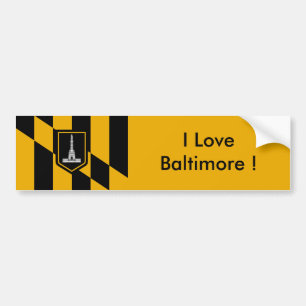 Sticker Flag of Baltimore, Maryland, U.S.A.