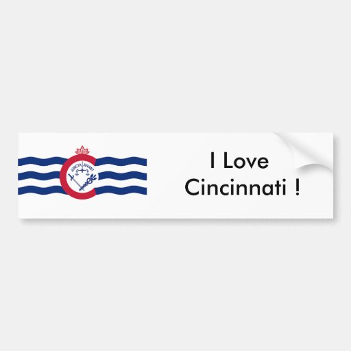 Image of Sticker Flag of Cincinnati, Ohio State, USA