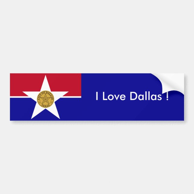 Sticker Flag of Dallas, U.S.A. (Front)