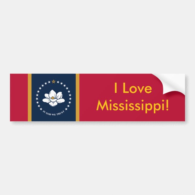 Sticker Flag of Mississippi State, USA (Front)