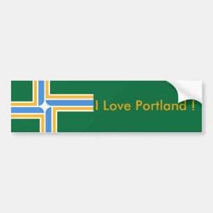 Sticker Flag of Portland, Oregon State, USA