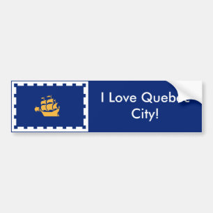 Sticker Flag of Quebec City, Canada