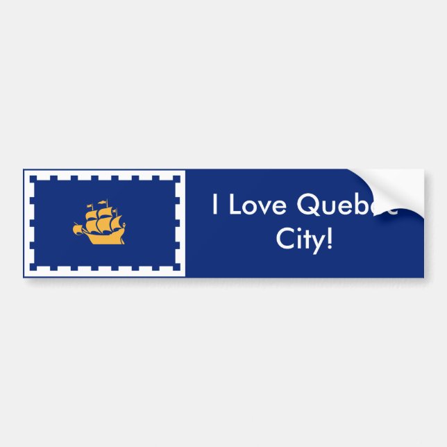 Sticker Flag of Quebec City, Canada (Front)