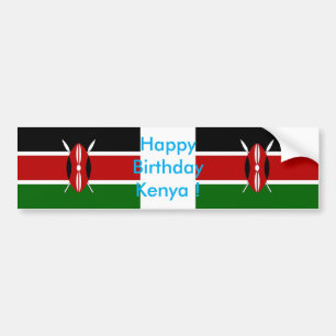 Sticker Flag of the Kenya, Happy Birthday Kenya !