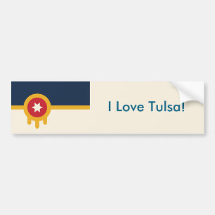 Sticker Flag of Tulsa, Oklahoma