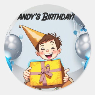 Sticker for boy's Birthday