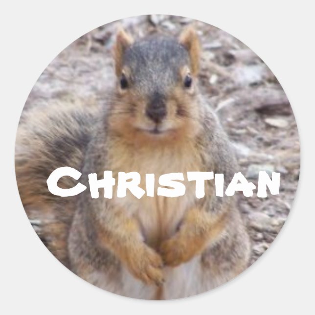 sticker for name: Christian (Front)