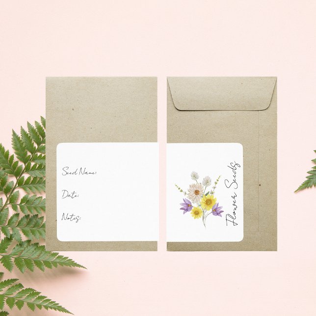 Sticker for seed packet | Flower Seed Packet Label (Creator Uploaded)