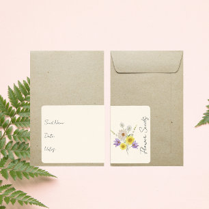 Sticker for seed packet Flower Seed Packet Label